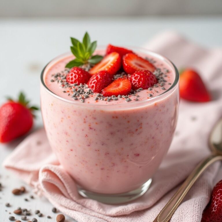 Sea Moss Strawberry Chia ‘Glow Pudding”
